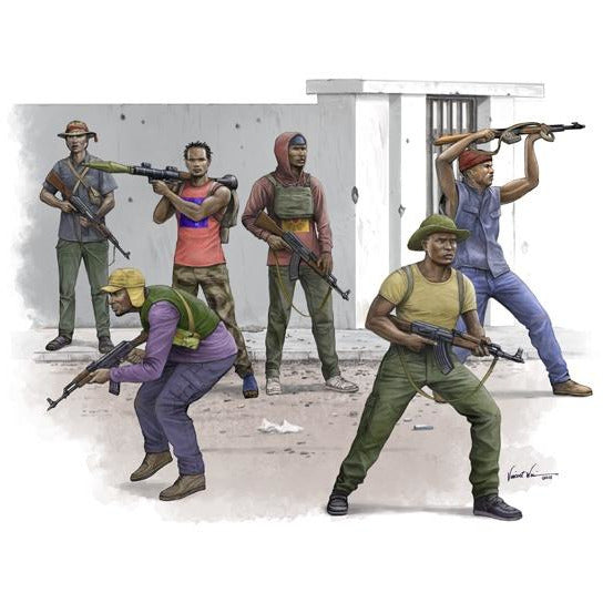 African Freedom Fighters #00438 1/35 Figure Kits by Trumpeter