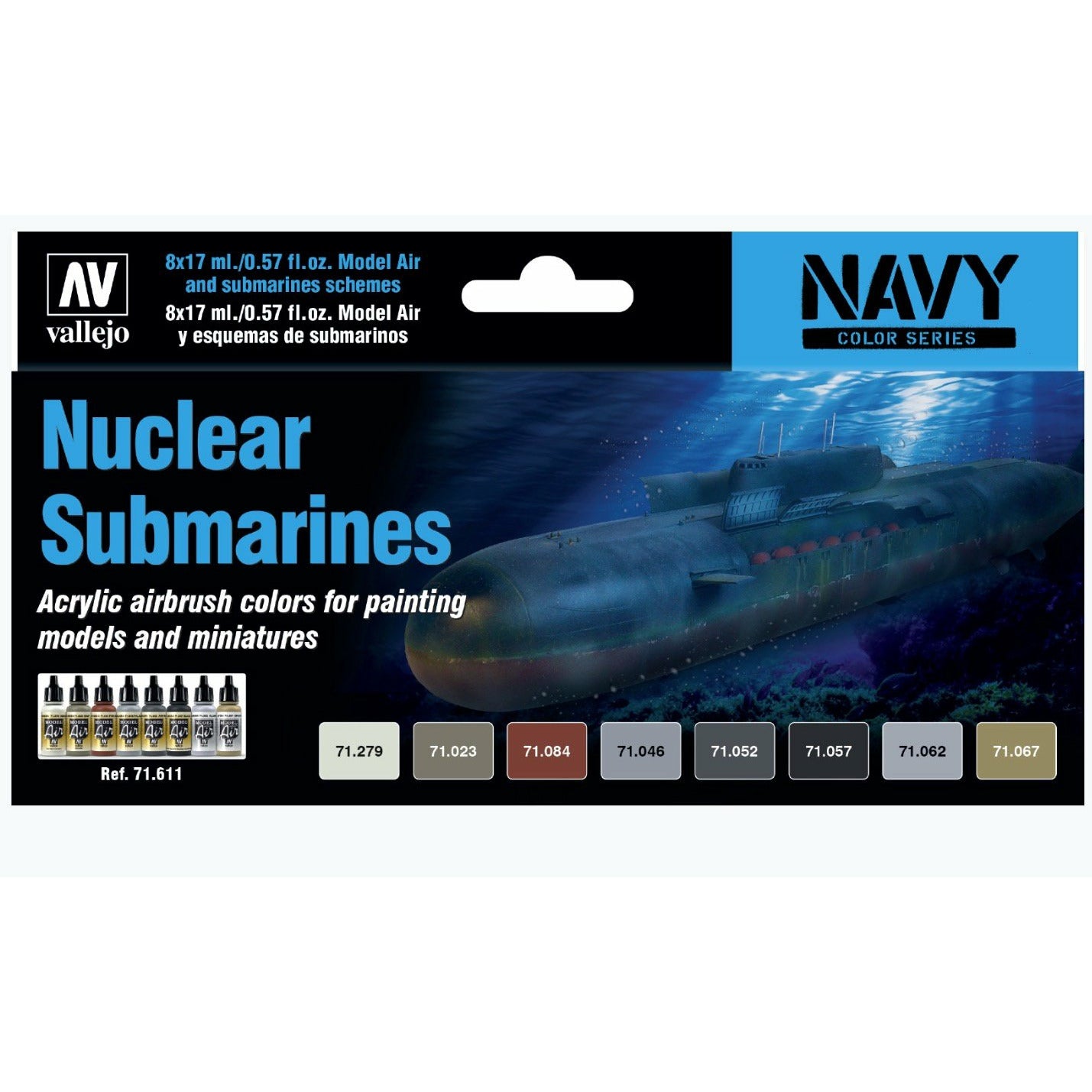 Nuclear Submarines 8 Colour Paint Set