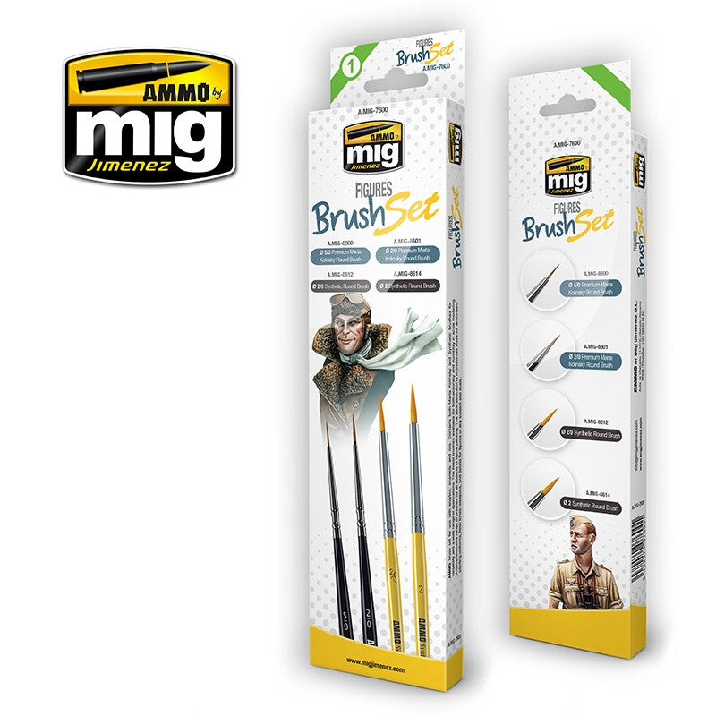 Ammo Mig Brush Set - Assorted