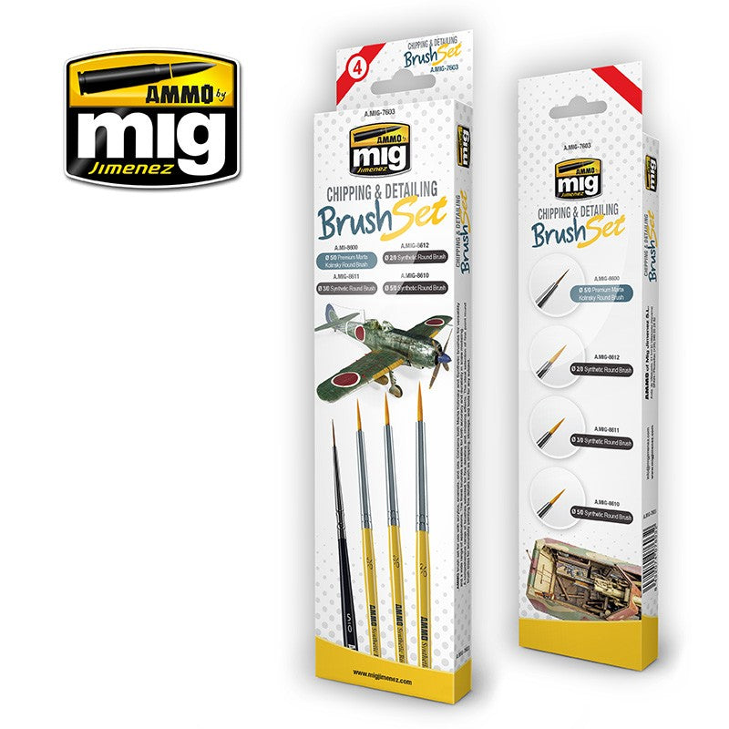 Ammo Mig Brush Set - Assorted