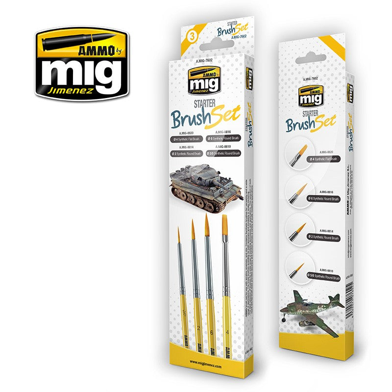 Ammo Mig Brush Set - Assorted