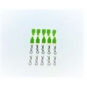 APS21079 3mm Body Clips w/ Silicone Tabs for AXIAL SCX24 or Small Scale RC Set of 10 - Assorted Colours