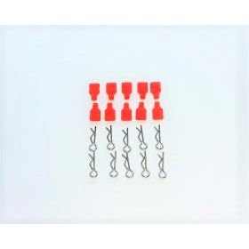 APS21079 3mm Body Clips w/ Silicone Tabs for AXIAL SCX24 or Small Scale RC Set of 10 - Assorted Colours