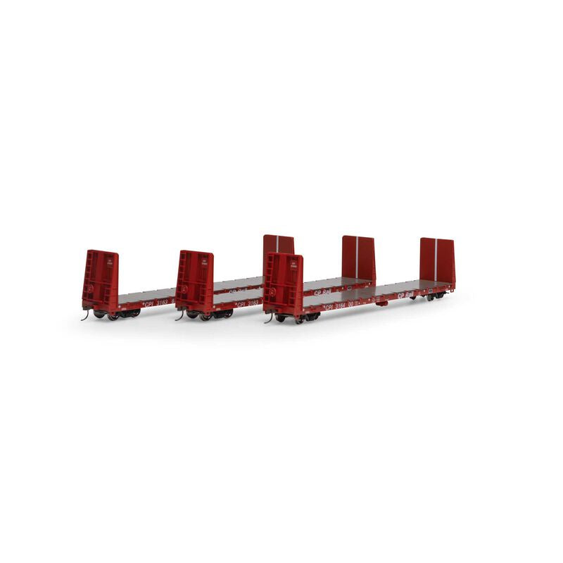 HO RTR 60' Bulkhead Flat, CPR (3)