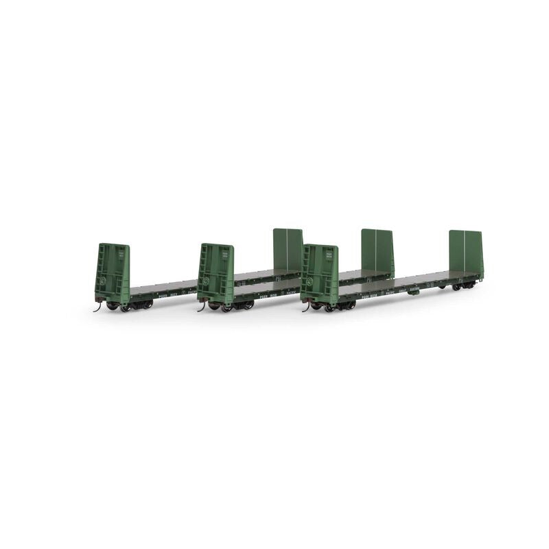 HO RTR 60' Bulkhead Flat, PGE (3)