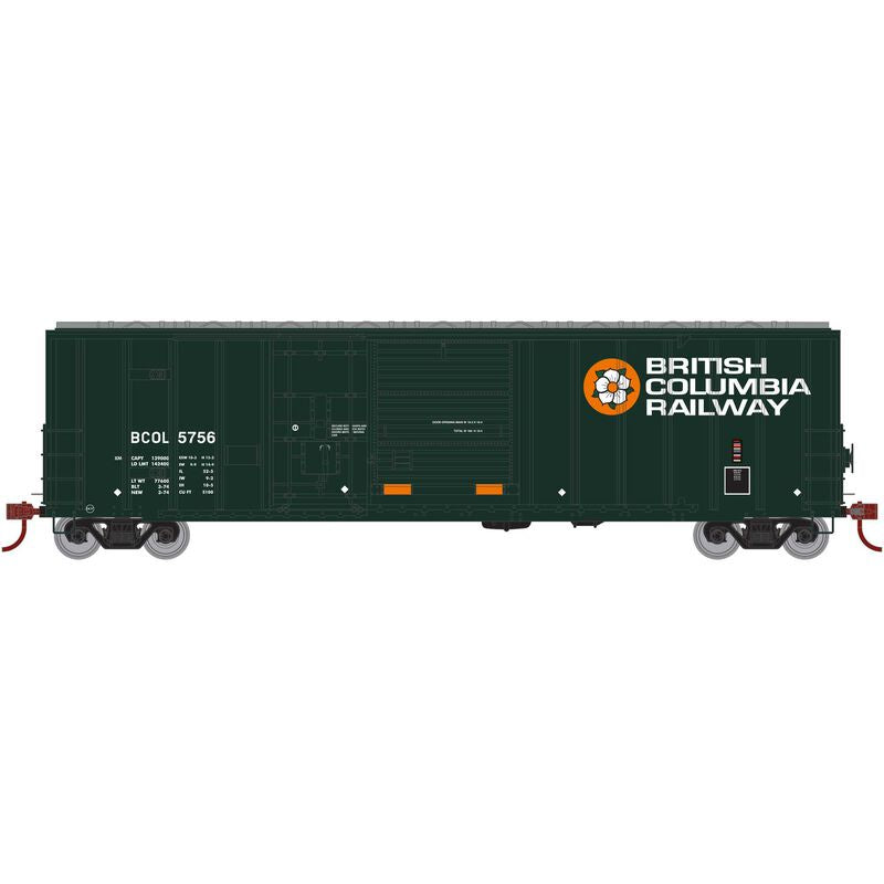 50' FMC Exerior Post Combination Door Box Car BC Rail #5756 (N)