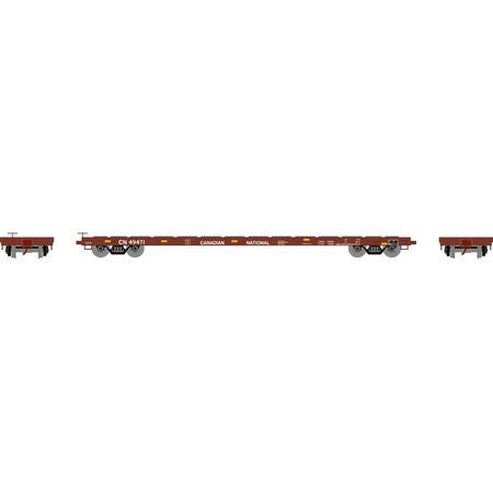 HO RTR 60' Flat Car, CN #49471
