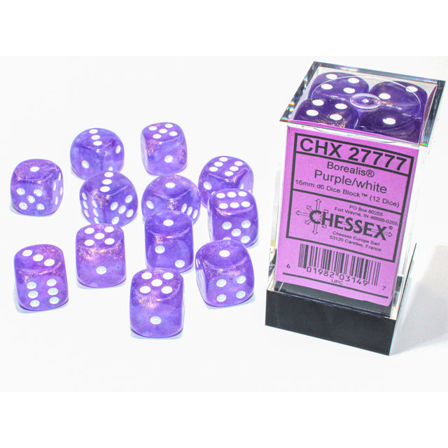 Chessex Six Sided Die (d6) Set of 12 - Assorted Colours