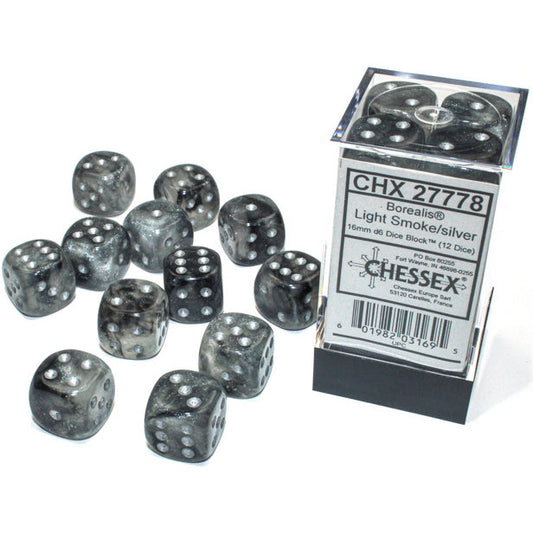 Chessex Six Sided Die (d6) Set of 12 - Assorted Colours