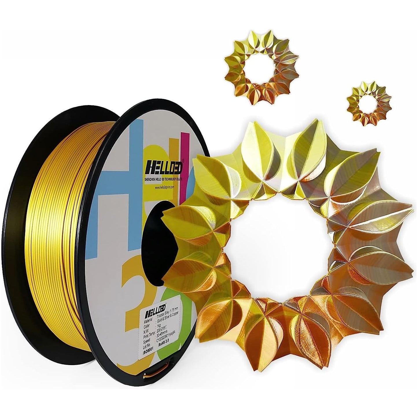 Hello3d Tri-Colour Gold/Silver/Copper Silk 1kg