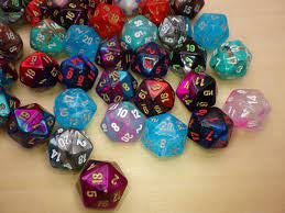 Chessex Mini 20 Sided Polyhedral Dice D20 - Loose Assorted