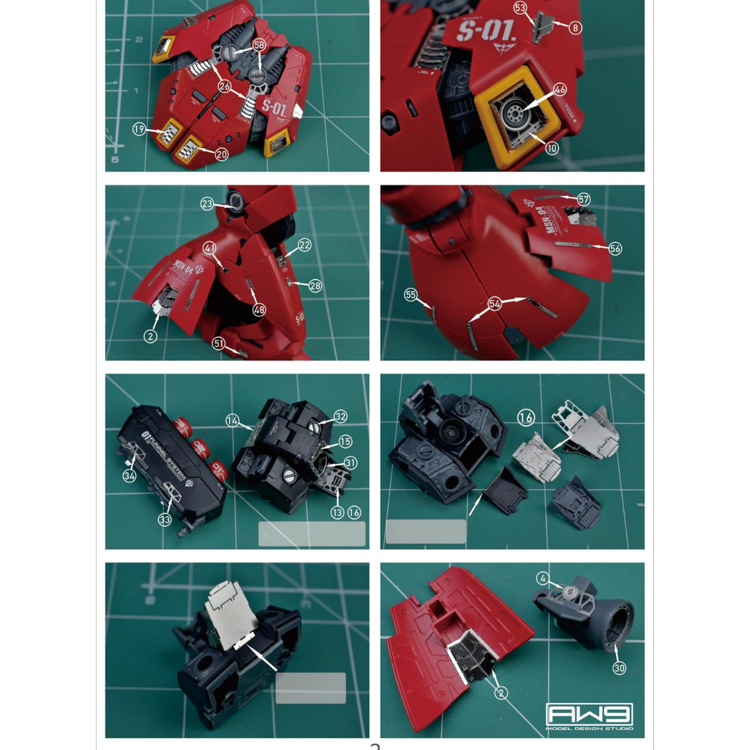 Madworks Photo-Etch Parts for RG MSN-04 Sazabi #S04