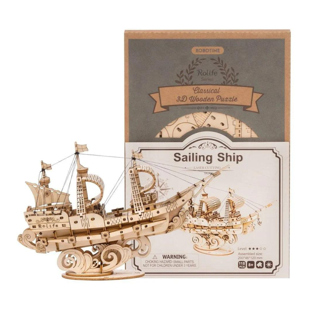 Robotime Classical 3D Wooden Sailing Ship 118pcs