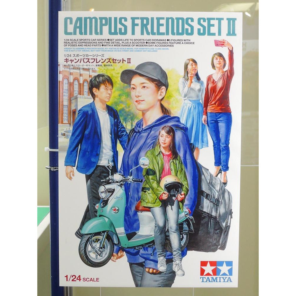 Campus Friends Set II #24356 1/24 Figure Kit by Tamiya