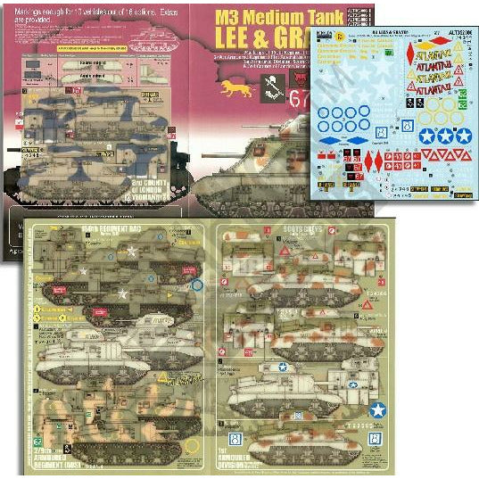 1/35 M3 Medium Lee & Grant Tanks of 150th RAC, 1st Australian AD, 1st AD, Scots Greys & 3rd CLY