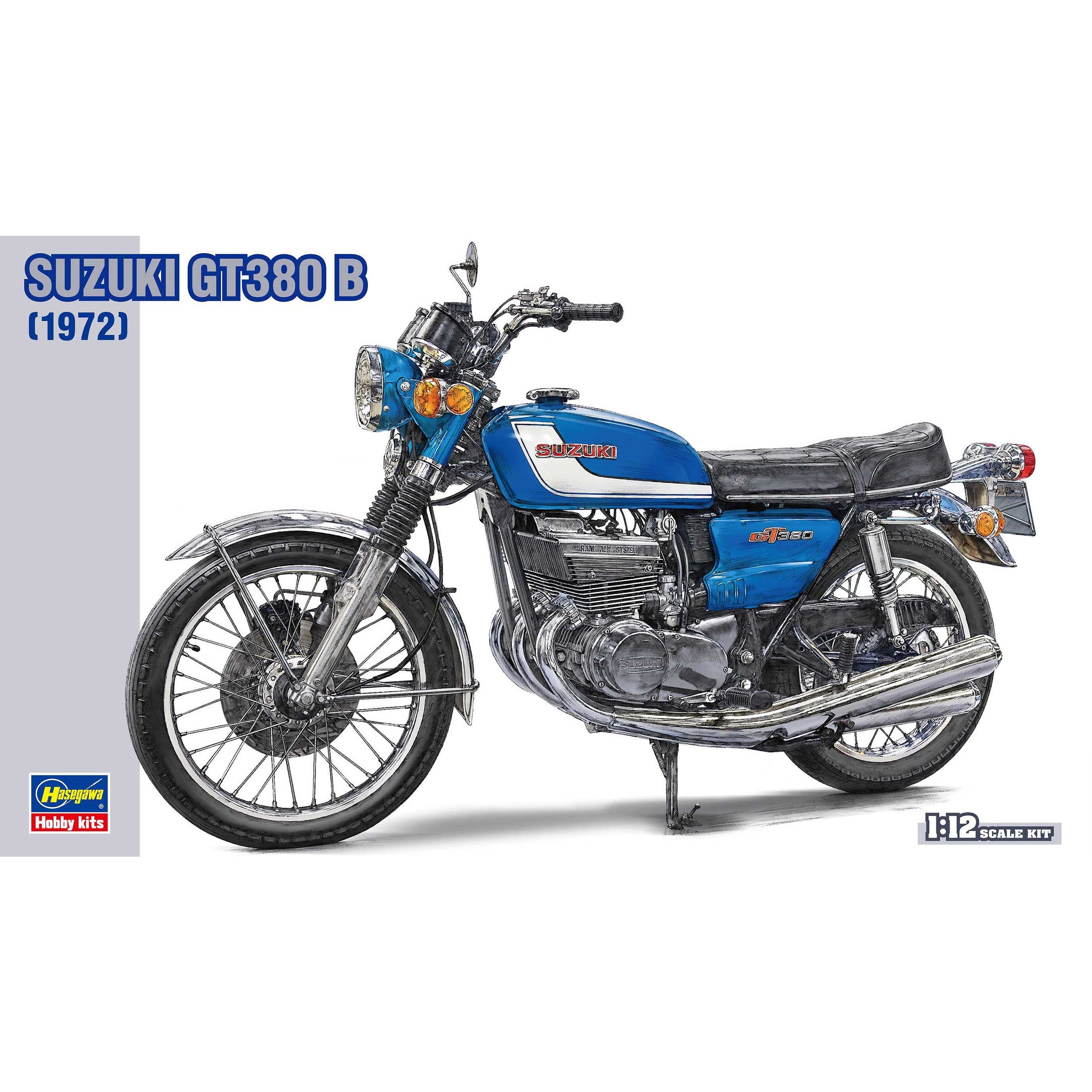 1972 Suzuki GT380B Motorcycle 1/12 #21505 by Hasegawa