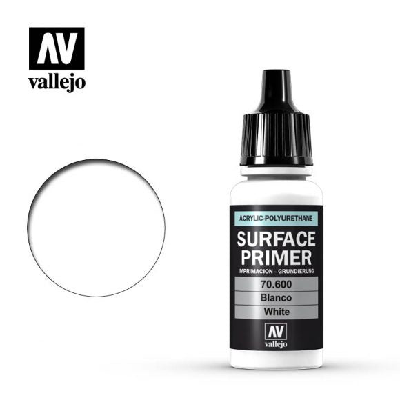 VAL70600 Acrylic Polyurethane Primer - White (17ml)