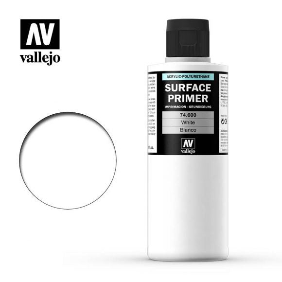 VAL74600 Acrylic Polyurethane Primer - White (200ml)
