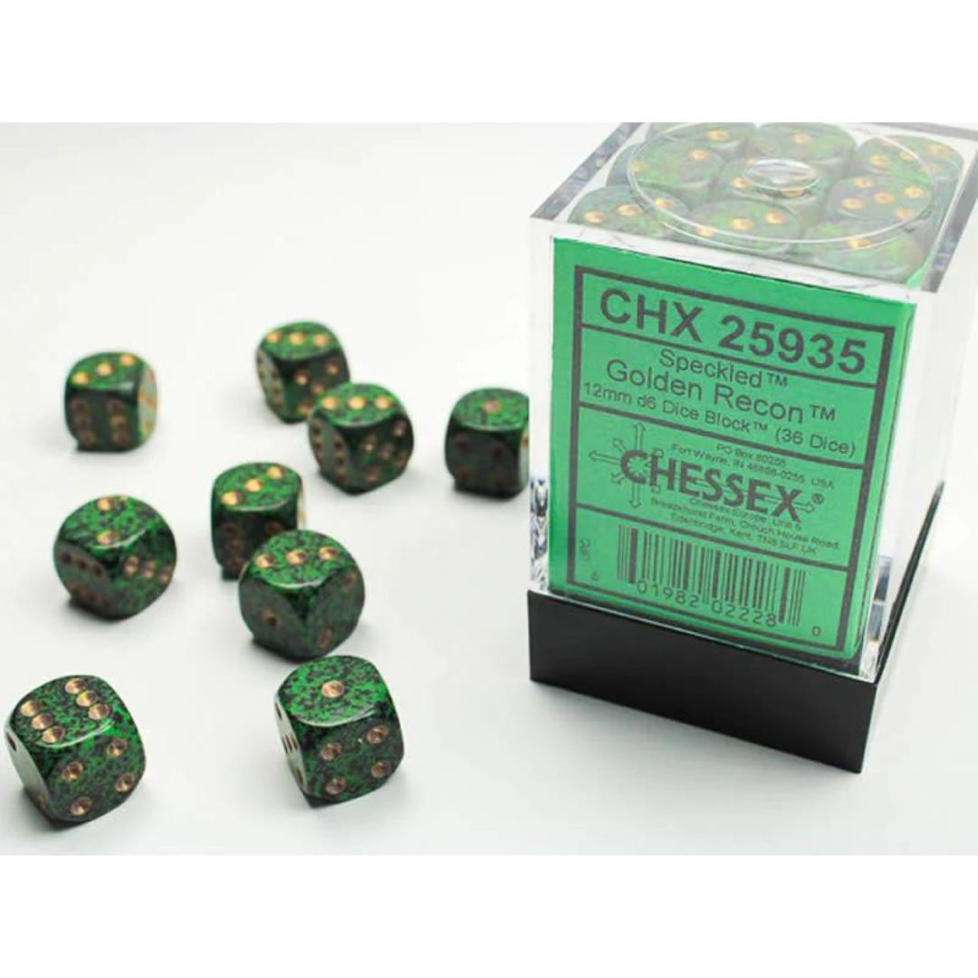 Chessex Six Sided Die (D6) Set of 36 - Assorted Colours