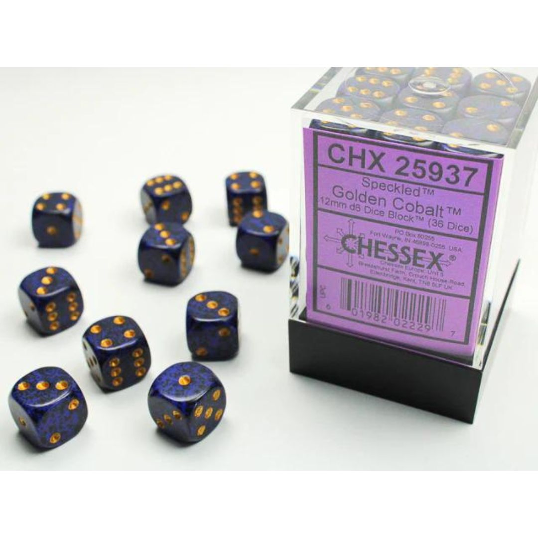 Chessex Six Sided Die (D6) Set of 36 - Assorted Colours