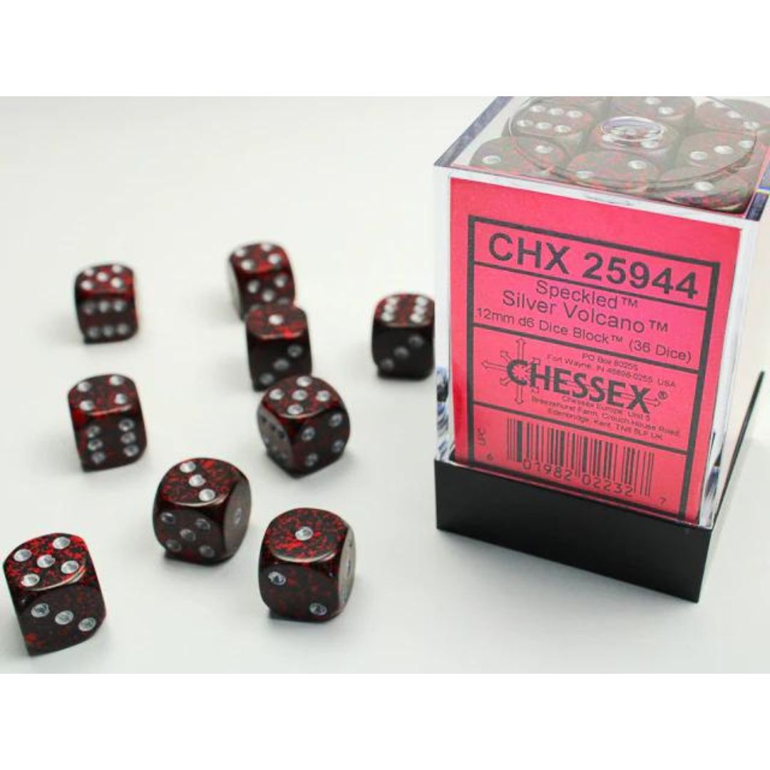 Chessex Six Sided Die (D6) Set of 36 - Assorted Colours