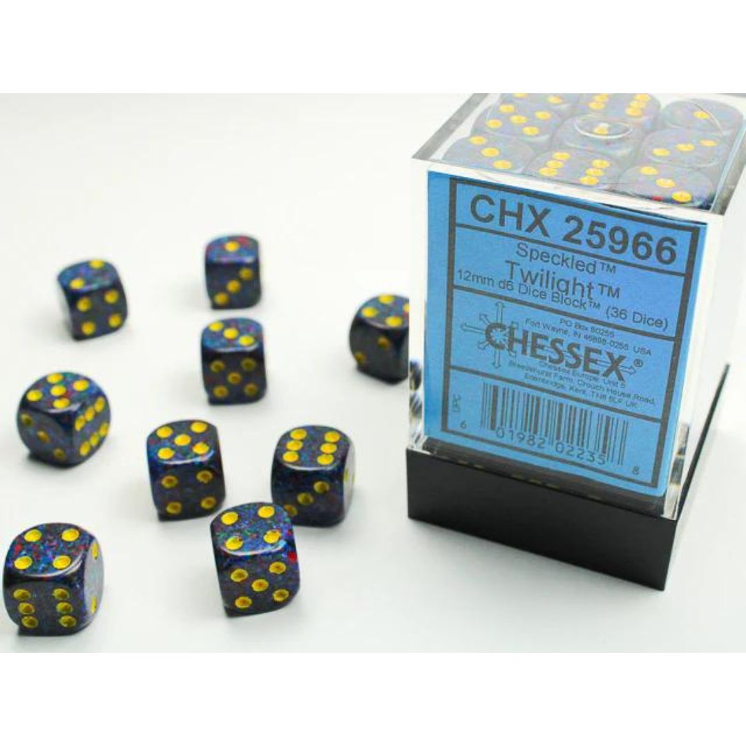Chessex Six Sided Die (D6) Set of 36 - Assorted Colours