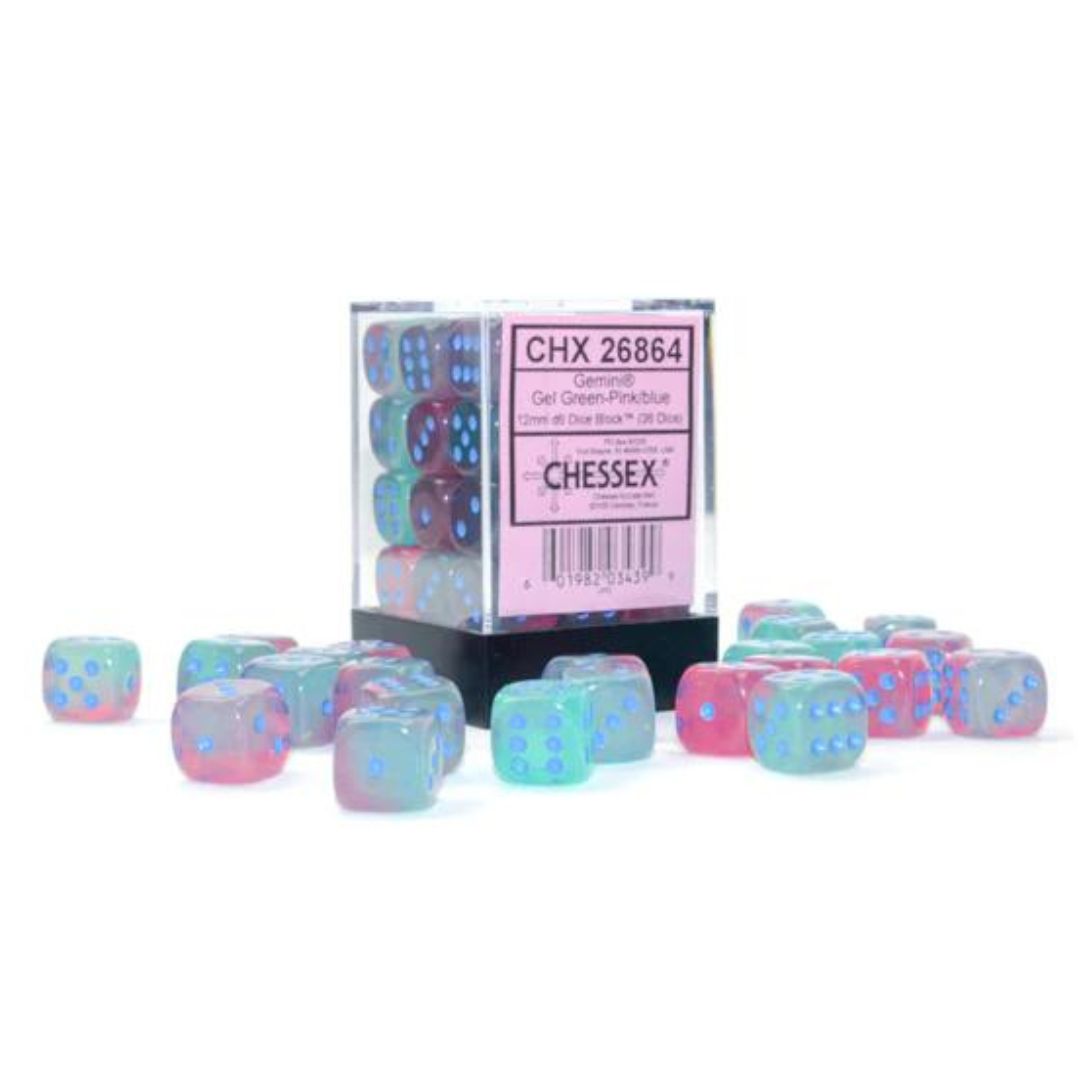 Chessex Six Sided Die (D6) Set of 36 - Assorted Colours