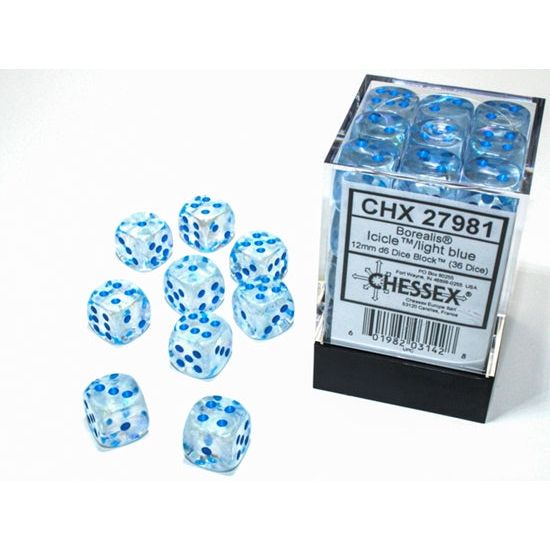 Chessex Six Sided Die (D6) Set of 36 - Assorted Colours