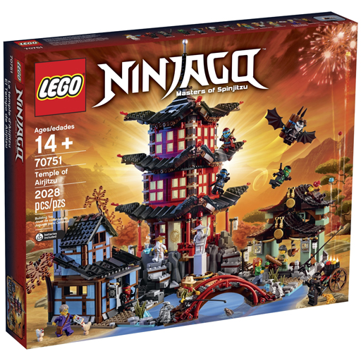 Lego Ninjago: Temple of Airjitzu 70751 (some crushing on one end of the box)