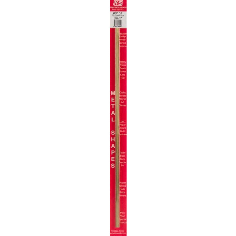 K&S Square Brass Tube - 7/32" OD KSE8154