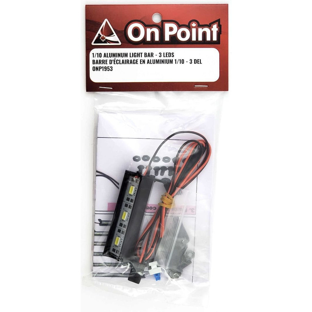 1/10 Aluminum Light Bar - 3 LEDs - Black by On Point