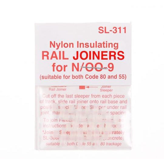 PECSL-311 Rail Joiners Nylon Insulating for N/00-9 (12/PK;12/CD) (Full Pack of 12)