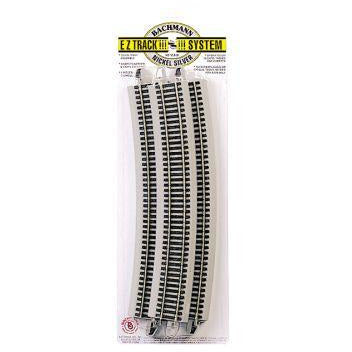 28" Radius 18 Degree Curve Track - Nickel (5PC)(HO)