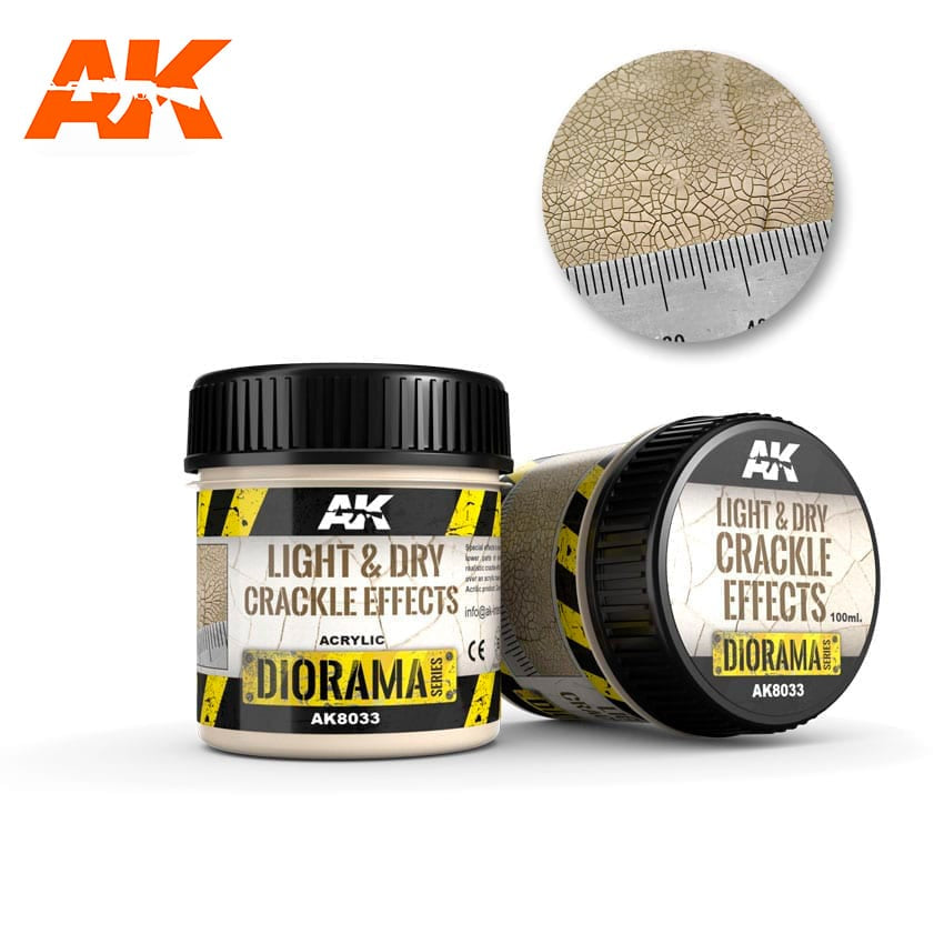 AK Interactive Light & Dry Crackle Effects (100ml) (Acrylic) AK-8033