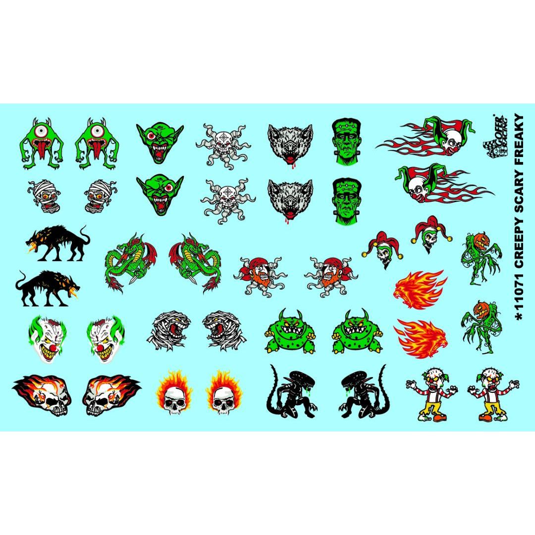 Creepy Scary Freaky Decals 1/24 by Gofer Racing
