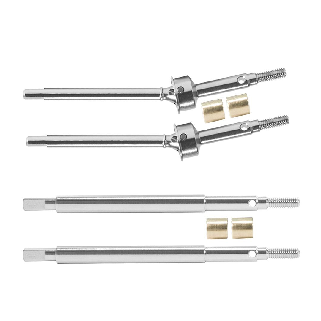 Hobby Details 1/18 TRX-4M Stainless Steel Front & Rear CVD (4) - HDTTRX4M056