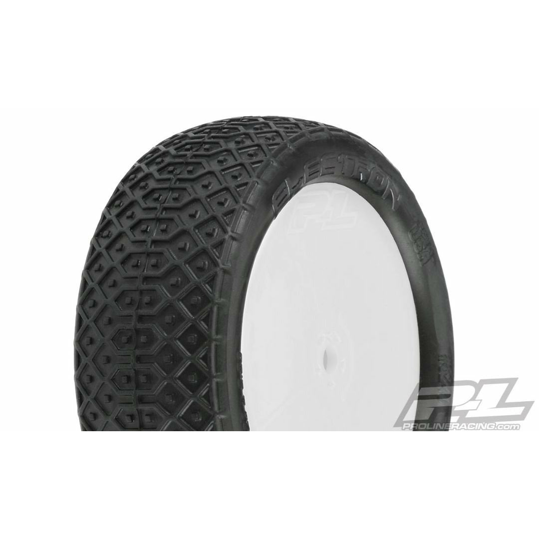 Electron 2.2" 4WD Buggy Front Tires Mounted on White TLR Front Wheels