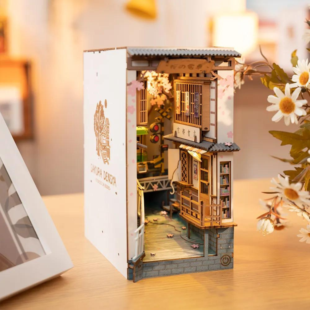 DIY House Sakura Densya Book Nook Shelf Insert TGB01