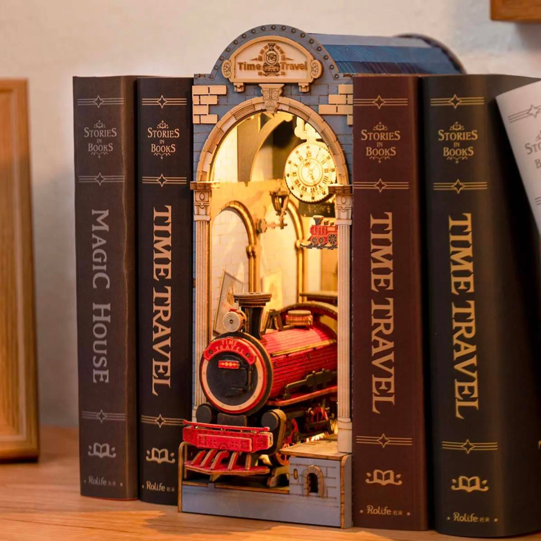 DIY House Time Travel  Book Nook Shelf Insert TGB04