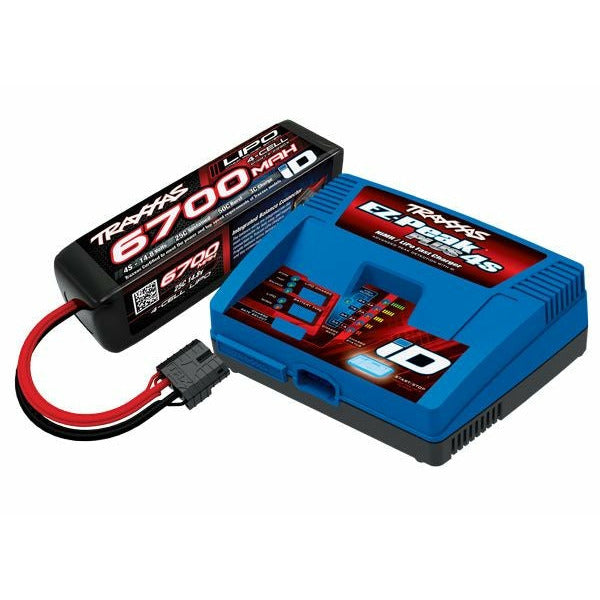 Traxxas EZ-Peak Plus 4S "Completer Pack" Multi-Chemistry Battery Charger w/One Power Cell 4S Batteries (6700mAh) - TRA2998