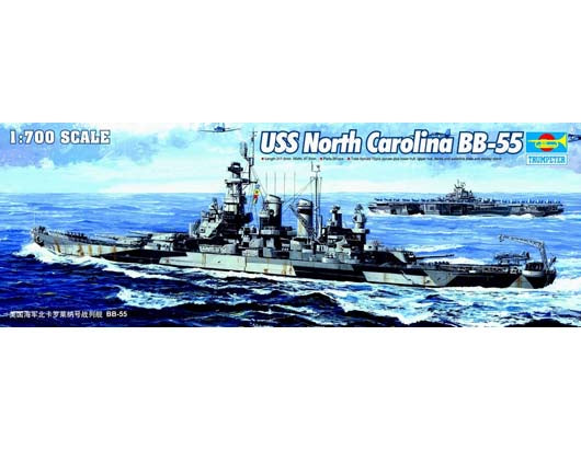 USS North Carolina BB-55 1/700 #05734 by Trumpeter