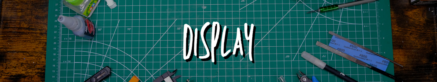 Browse display items such as cases, stands, turntables and other fun display options to show off your works of art at Canada based hobby shop BC Hobbies!