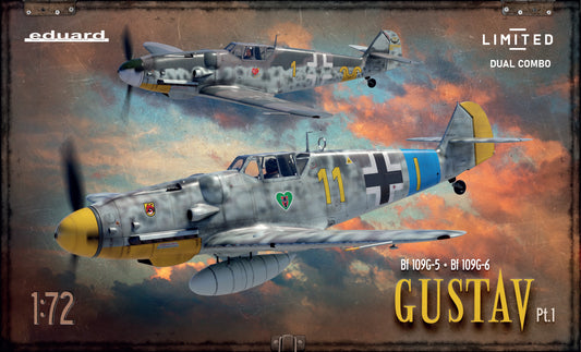 Gustav pt.1 Bf 109 G-5 & G-6 Dual Combo Limited Edition 1/72 #2144 by Eduard