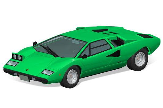 Lamborghini Countach LP400(Green) #20-D 1/32 #06536 by Aoshima