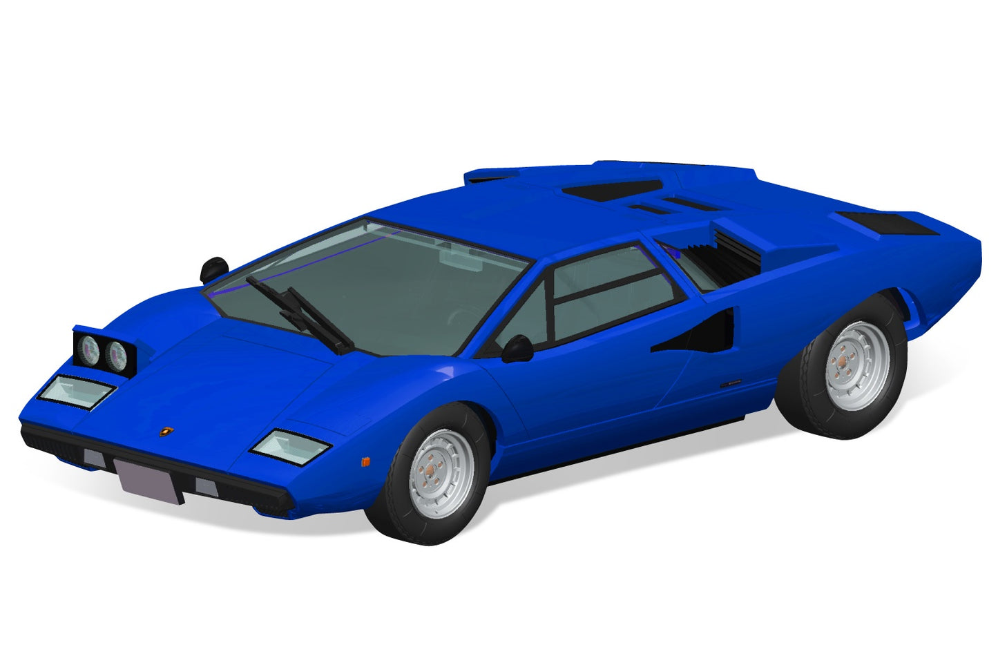 Lamborghini Countach LP400(Blue) #20-E 1/32 #06537 by Aoshima