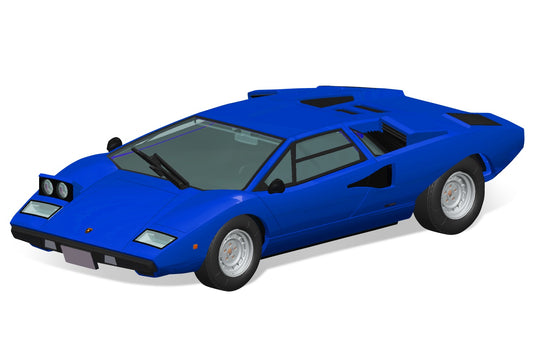 Lamborghini Countach LP400(Blue) #20-E 1/32 #06537 by Aoshima