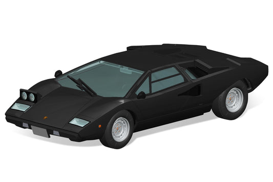 Lamborghini Countach LP400(Black) #20-F 1/32 #06538 by Aoshima