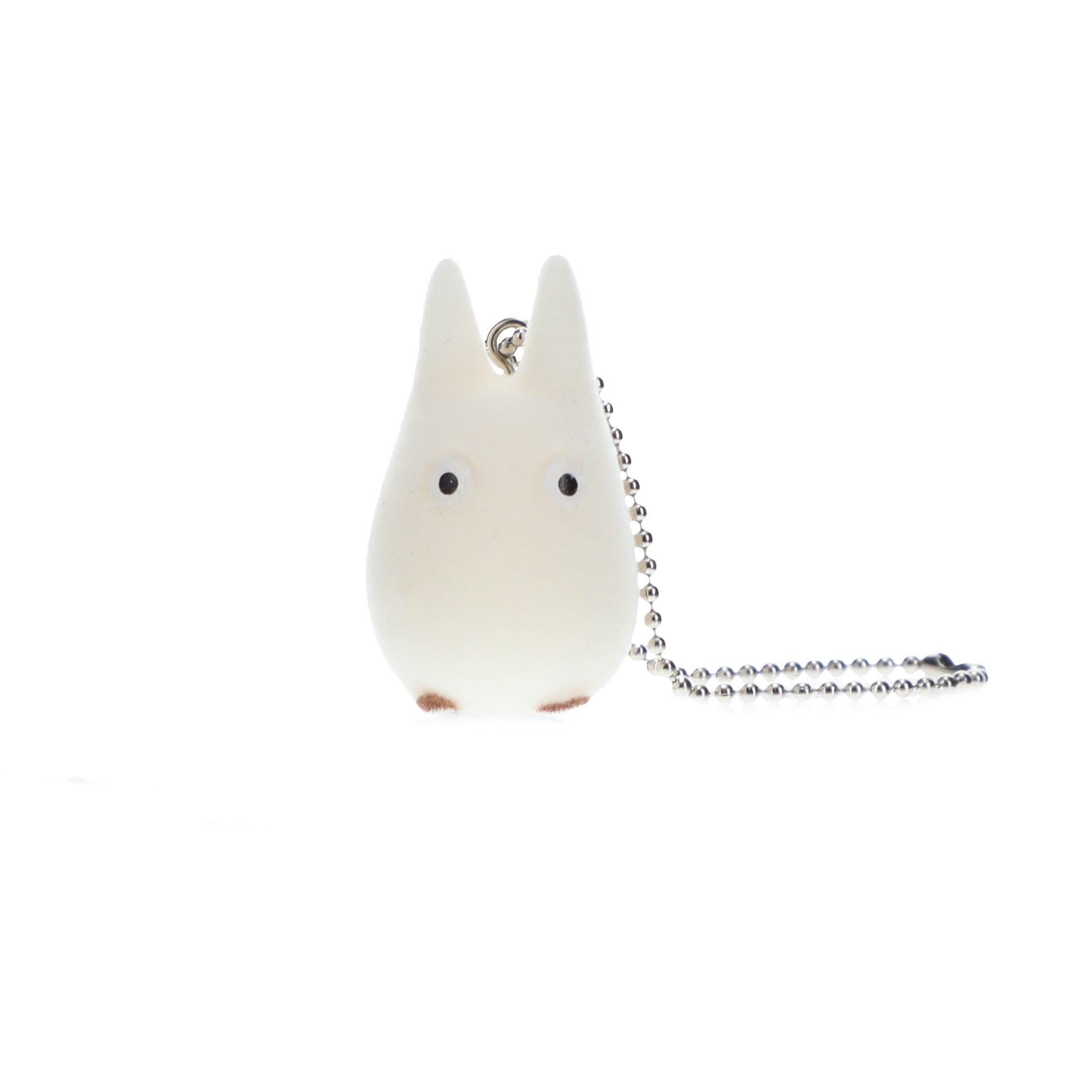 Sekiguchi Flocked Key Chain - White Totoro