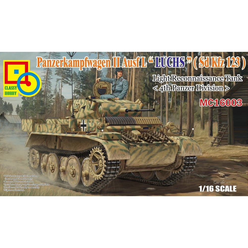 Panzerkampfwagen II Ausf.L “Luchs” (Sdkfz.123) Light Reconnaissance Tank <4th Panzer Division> 1/16 #MC16003 by Classy Hobby