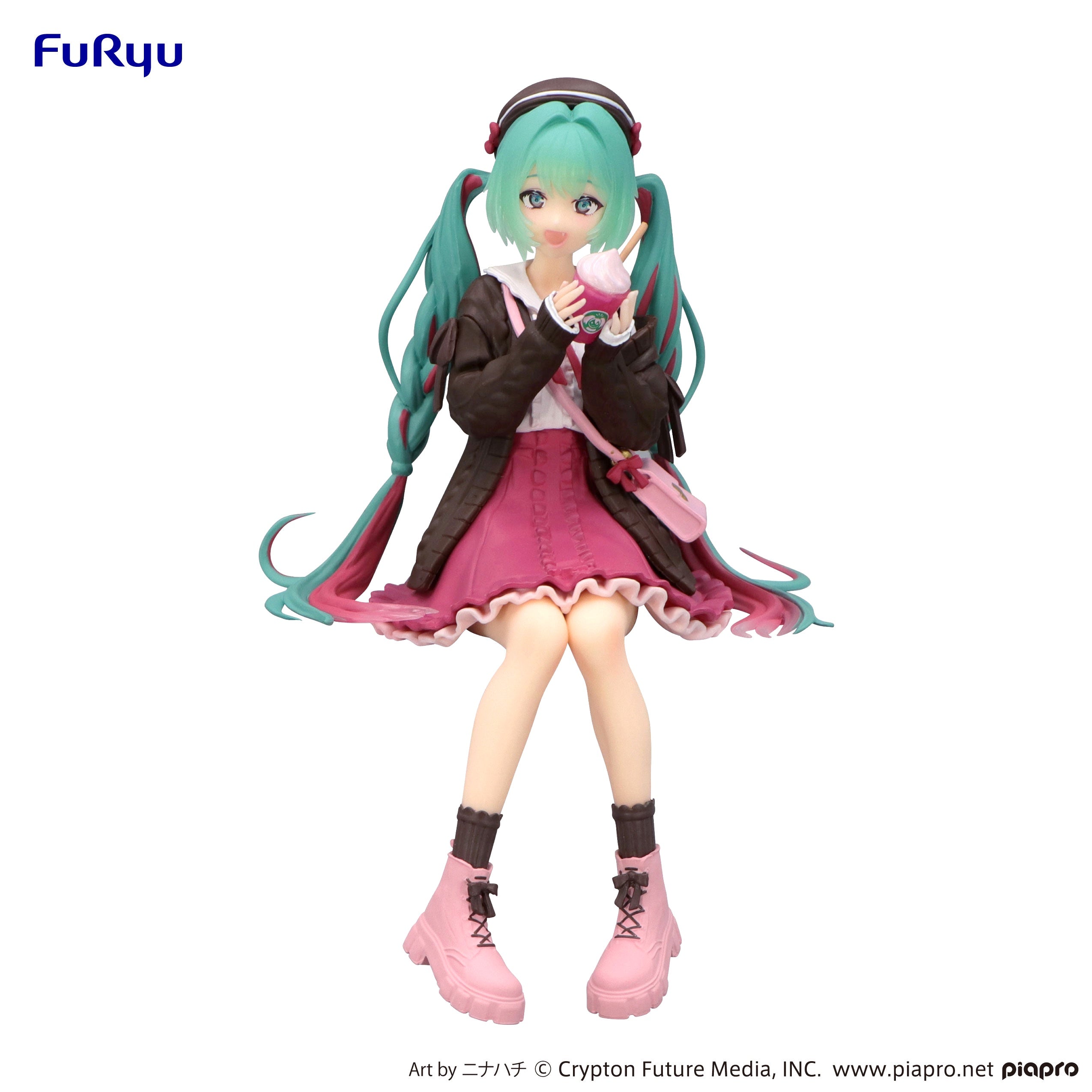 Hatsune Miku Series Autumn Date Pink Color Ver. Noodle Stopper Figure